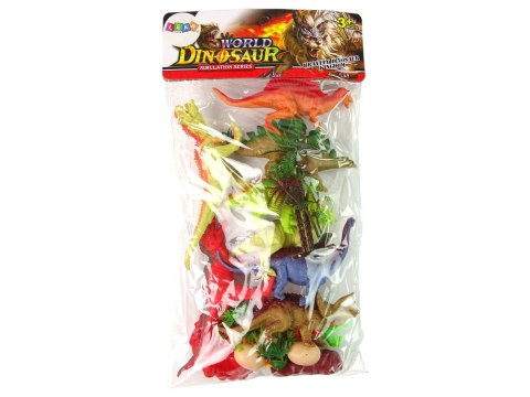 LEAN Toys Zestaw Figurek Dinozaurów z Akcesoriami 21 Sztuk LEAN Toys Zestaw Figurek Dinozaurów z Akcesoriami 21 Sztuk