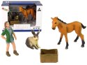 LEAN Toys Zestaw Figurek Koń Jasny Zwierzęta.