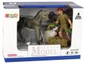 LEAN Toys Zestaw Figurek Zwierzęta Koń Szary Zając Rolnik