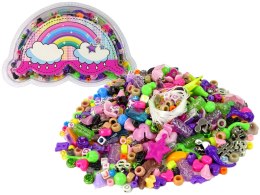 LEAN Toys Zestaw Kolorowych Koralików DIY Biżuteria