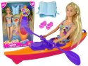 LEAN Toys Zestaw Lalka Akcesoria Kajak Pomarańczowy
