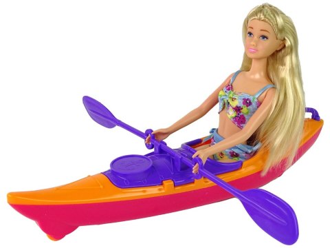 LEAN Toys Zestaw Lalka Akcesoria Kajak Pomarańczowy LEAN Toys Zestaw Lalka Akcesoria Kajak Pomarańczowy