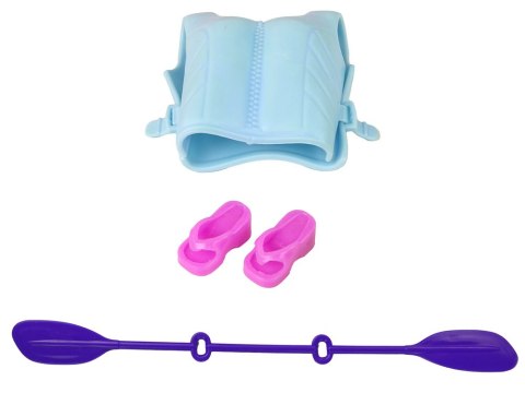 LEAN Toys Zestaw Lalka Akcesoria Kajak Pomarańczowy LEAN Toys Zestaw Lalka Akcesoria Kajak Pomarańczowy