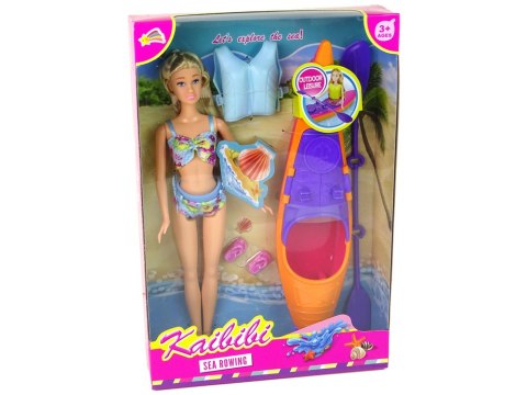 LEAN Toys Zestaw Lalka Akcesoria Kajak Pomarańczowy LEAN Toys Zestaw Lalka Akcesoria Kajak Pomarańczowy