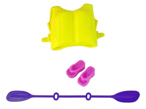 LEAN Toys Zestaw Lalka Akcesoria Kajak Różowy LEAN Toys Zestaw Lalka Akcesoria Kajak Różowy
