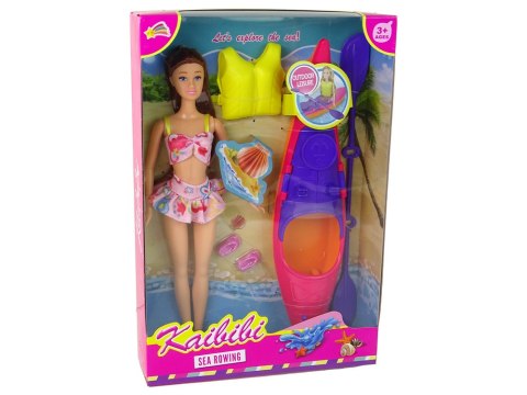 LEAN Toys Zestaw Lalka Akcesoria Kajak Różowy LEAN Toys Zestaw Lalka Akcesoria Kajak Różowy