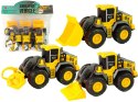 LEAN Toys Zestaw Pojazdów Budowlanych 3 Modele Żółte