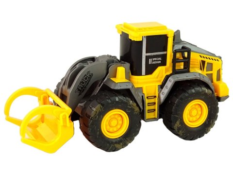 LEAN Toys Zestaw Pojazdów Budowlanych 3 Modele Żółte LEAN Toys Zestaw Pojazdów Budowlanych 3 Modele Żółte