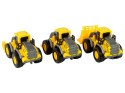 LEAN Toys Zestaw Pojazdów Budowlanych 3 Modele Żółte
