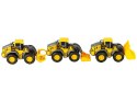 LEAN Toys Zestaw Pojazdów Budowlanych 3 Modele Żółte