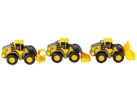 LEAN Toys Zestaw Pojazdów Budowlanych 3 Modele Żółte LEAN Toys Zestaw Pojazdów Budowlanych 3 Modele Żółte