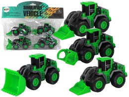 LEAN Toys Zestaw Pojazdów Farmerskich Zielone Traktory 4 Ele