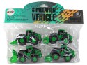 LEAN Toys Zestaw Pojazdów Farmerskich Zielone Traktory 4 Ele