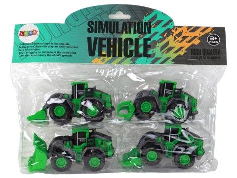 LEAN Toys Zestaw Pojazdów Farmerskich Zielone Traktory 4 Ele LEAN Toys Zestaw Pojazdów Farmerskich Zielone Traktory 4 Ele