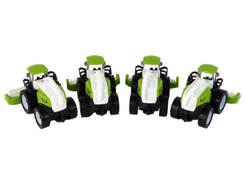 LEAN Toys Zestaw Pojazdów Farmerskich Zielone Traktory 4 Ele LEAN Toys Zestaw Pojazdów Farmerskich Zielone Traktory 4 Ele