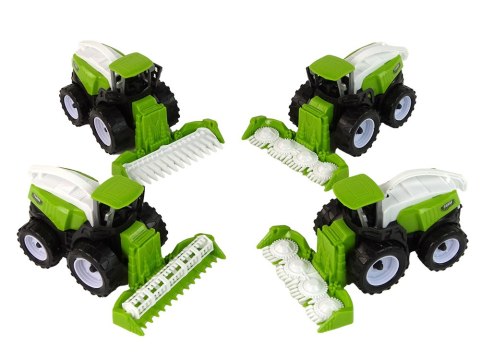 LEAN Toys Zestaw Pojazdów Farmerskich Zielone Traktory 4 Ele LEAN Toys Zestaw Pojazdów Farmerskich Zielone Traktory 4 Ele
