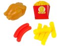 LEAN Toys Zestaw Produktów Spożywczych 30 szt. Frytki Owoce.