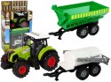 LEAN Toys Zestaw Traktor z Maszynami Przyczepa Cysterna Dźwięki LED
