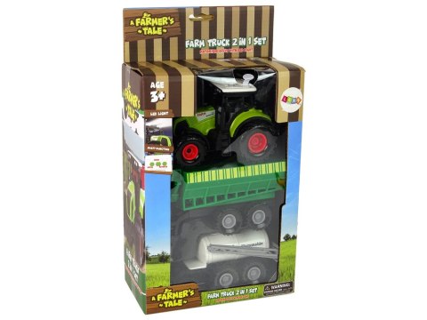 LEAN Toys Zestaw Traktor z Maszynami Przyczepa Cysterna Dźwięki LED LEAN Toys Zestaw Traktor z Maszynami Przyczepa Cysterna Dźwięki LED