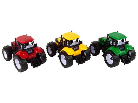 LEAN Toys Zestaw Traktorów Rolniczych Farma 3 Sztuki Kolorowe LEAN Toys Zestaw Traktorów Rolniczych Farma 3 Sztuki Kolorowe