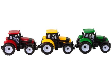 LEAN Toys Zestaw Traktorów Rolniczych Farma 3 Sztuki Kolorowe LEAN Toys Zestaw Traktorów Rolniczych Farma 3 Sztuki Kolorowe