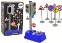 LEAN Toys Zestaw Znaków Drogowych Światła Dźwięki 23 cm
