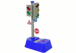 LEAN Toys Zestaw Znaków Drogowych Światła Dźwięki 23 cm