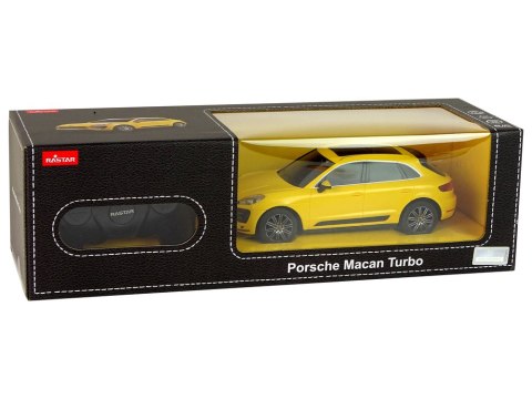 Rastar Auto R/C Porsche Macan Turbo 1:24 Rastar Żółty Rastar Auto R/C Porsche Macan Turbo 1:24 Rastar Żółty