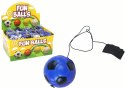LEAN TOYS Piłka Nożna PU Na Gumce Jojo Do Odbijania 6 cm Niebieska