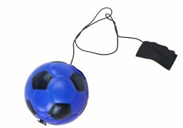 LEAN TOYS Piłka Nożna PU Na Gumce Jojo Do Odbijania 6 cm Niebieska