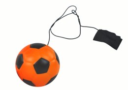 LEAN TOYS Piłka Nożna PU Na Gumce Jojo Do Odbijania 6 cm Pomarańczowa
