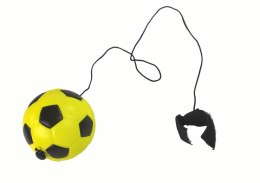 LEAN TOYS Piłka Nożna PU Na Gumce Jojo Do Odbijania 6 cm Żółta