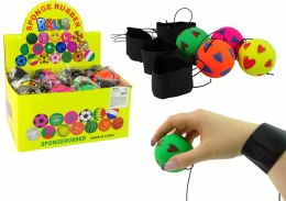 LEAN TOYS Piłka PU Na Gumce 6 cm 4 Kolory Serca