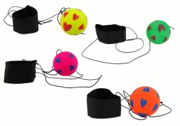 LEAN TOYS Piłka PU Na Gumce 6 cm 4 Kolory Serca