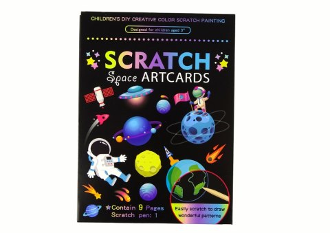 LEAN TOYS Zdrapywanka Kolorowanka Dla Dzieci Kosmos LEAN TOYS Zdrapywanka Kolorowanka Dla Dzieci Kosmos