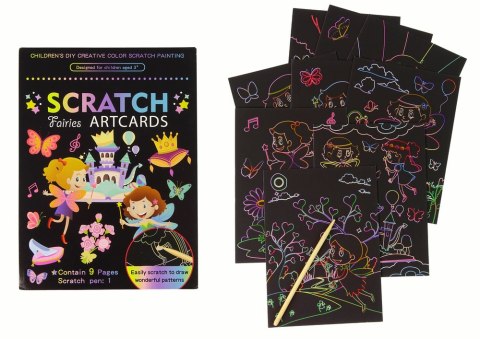 LEAN TOYS Zdrapywanka Kolorowanka Dla Dzieci Wróżka LEAN TOYS Zdrapywanka Kolorowanka Dla Dzieci Wróżka