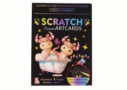 LEAN TOYS Zdrapywanka Kolorowanka Dla Dzieci Zwierzątka