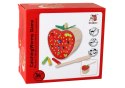 LEAN Toys Drewniana Gra Truskawka Złap Robaczka Magnetyczna