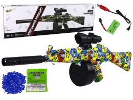 LEAN Toys Karabin Pistolet Dla Dzieci Na Kulki Wodne Kolorowe Grafiti 20 Metrów