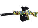 LEAN Toys Karabin Pistolet Dla Dzieci Na Kulki Wodne Kolorowe Grafiti 20 Metrów