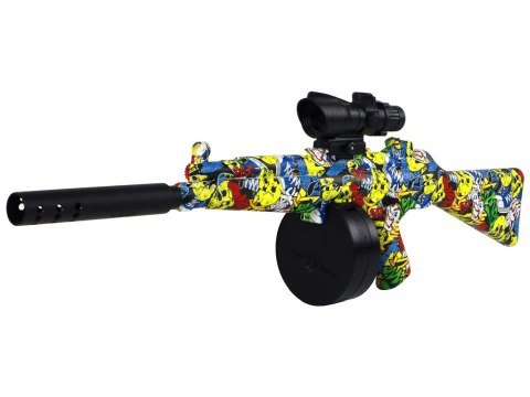 LEAN Toys Karabin Pistolet Dla Dzieci Na Kulki Wodne Kolorowe Grafiti 20 Metrów LEAN Toys Karabin Pistolet Dla Dzieci Na Kulki Wodne Kolorowe Grafiti 20 Metrów