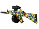LEAN Toys Karabin Pistolet Dla Dzieci Na Kulki Wodne Kolorowe Grafiti 20 Metrów