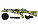 LEAN Toys Karabin Pistolet Dla Dzieci Na Kulki Wodne Kolorowe Grafiti 20 Metrów