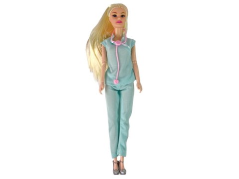LEAN Toys Lalka Dla Dzieci Lekarz Długie Włosy Akcesoria LEAN Toys Lalka Dla Dzieci Lekarz Długie Włosy Akcesoria