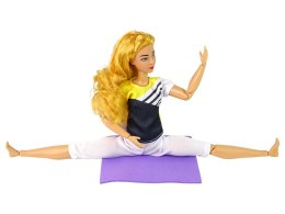 LEAN Toys Lalka Dla Dzieci Mata Joga Długie Blond Włosy
