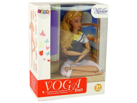 LEAN Toys Lalka Dla Dzieci Mata Joga Długie Blond Włosy LEAN Toys Lalka Dla Dzieci Mata Joga Długie Blond Włosy