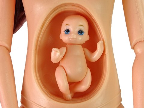 LEAN Toys Lalka Dla Dzieci W Ciąży Długie Włosy Akcesoria LEAN Toys Lalka Dla Dzieci W Ciąży Długie Włosy Akcesoria