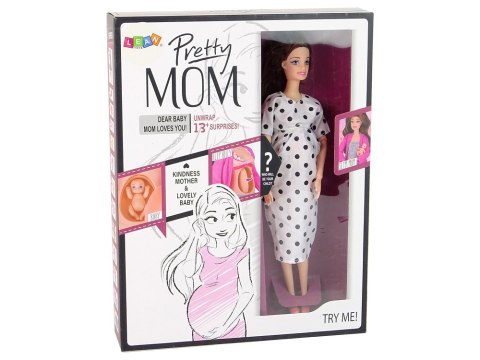 LEAN Toys Lalka Dla Dzieci W Ciąży Długie Włosy Akcesoria LEAN Toys Lalka Dla Dzieci W Ciąży Długie Włosy Akcesoria