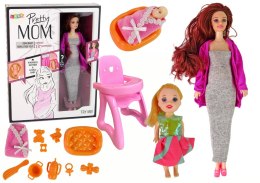 LEAN Toys Lalka Dla Dzieci W Ciąży Długie Włosy Akcesoria