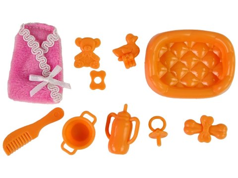 LEAN Toys Lalka Dla Dzieci W Ciąży Długie Włosy Akcesoria LEAN Toys Lalka Dla Dzieci W Ciąży Długie Włosy Akcesoria